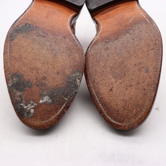 Allen Edmonds Walton Shoes Men\'s 10 D Brown Leather Split Toe Dress Derby USA main image 8